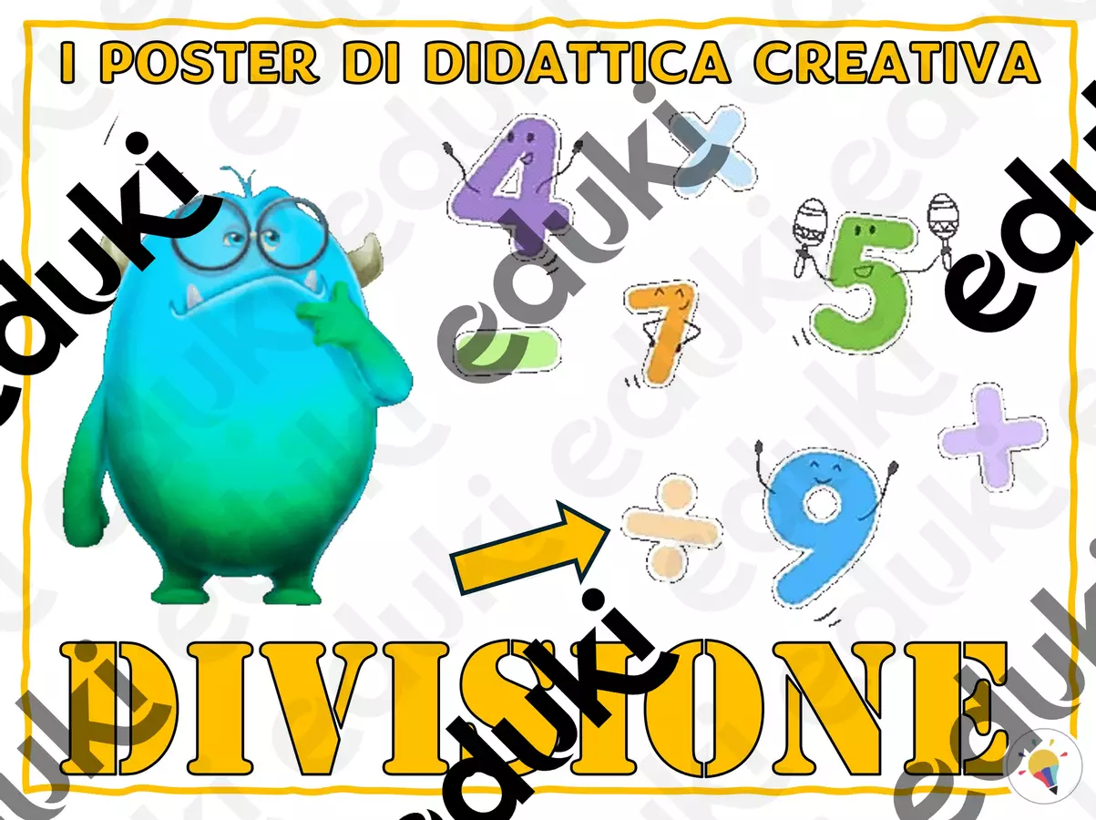 Poster - La divisione Schede informative - Poster - La divisione - Didattica Creativa - Pagina di copertina