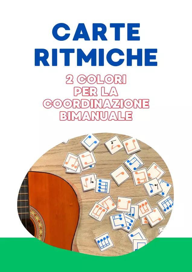 CARTE RITMICHE - Con colori per COORDINAZIONE BIMANUALE Esercizi - CARTE RITMICHE - Con colori per COORDINAZIONE BIMANUALE - Emanuele Ruggiero - Music Teacher - Pagina di copertina