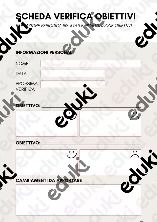 SCHEDA VERIFICA PERIODICA OBIETTIVI Altro tipo di materiale - SCHEDA VERIFICA PERIODICA OBIETTIVI - in_educazione - Pagina di copertina