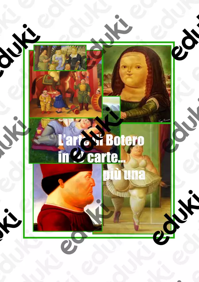 Botero in 10 carte più una Altro tipo di materiale - Botero in 10 carte più una - montessorianamentelucca - Pagina di copertina