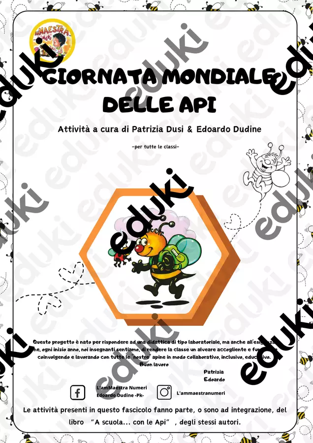OGGI E', UN NUMERO AL GIORNO -API- Altro tipo di materiale - OGGI E', UN NUMERO AL GIORNO -API- - Patrizia Dusi - L'amMaestra Numeri - - Pagina di copertina