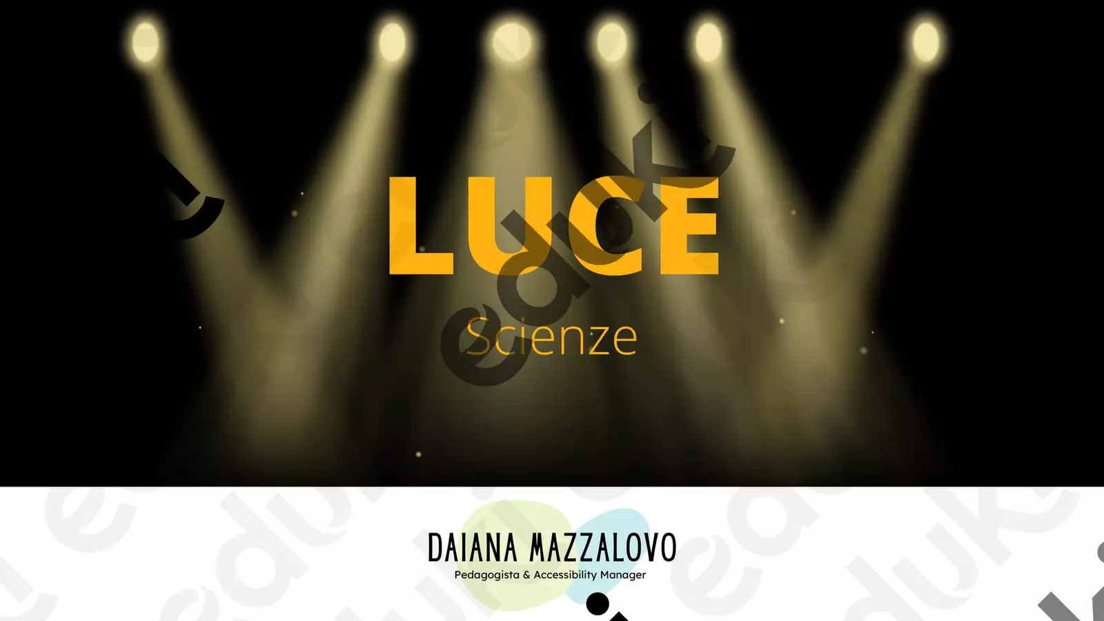Luce - Daiana Mazzalovo Materiale di supporto/inclusione - Luce - Daiana Mazzalovo - Daiana Mazzalovo - Pagina di copertina