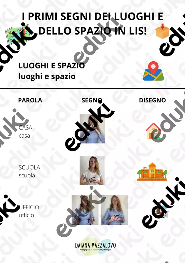 LIS - Luoghi e spazio - Daiana Mazzalovo Materiale di supporto/inclusione - LIS - Luoghi e spazio - Daiana Mazzalovo - Daiana Mazzalovo - Pagina di copertina
