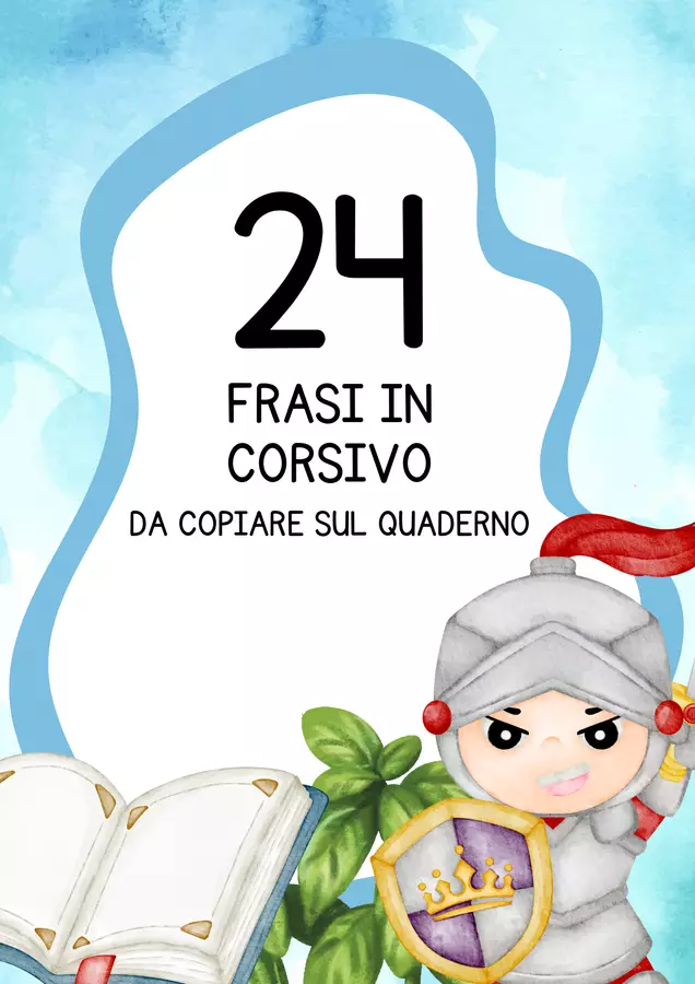 Frasi in corsivo da copiare sul quaderno Altro tipo di materiale - Frasi in corsivo da copiare sul quaderno - MilleLibriPerBambini - Pagina di copertina