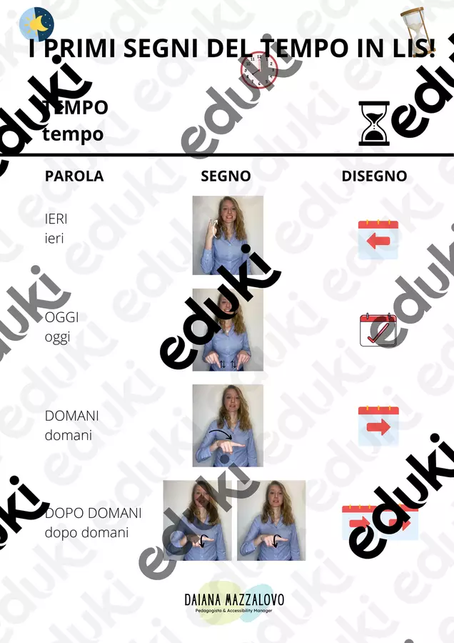 LIS - Tempo - Daiana Mazzalovo Materiale di supporto/inclusione - LIS - Tempo - Daiana Mazzalovo - Daiana Mazzalovo - Pagina di copertina