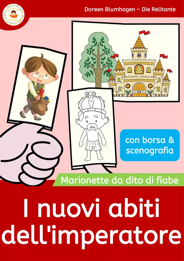 I nuovi abiti dell'imperatore - Pupazzi dito - Marionetta - Favola Materiale per pittura e bricolage - I nuovi abiti dell'imperatore - Pupazzi dito - Marionetta - Favola - DieRelitante - Pagina di copertina