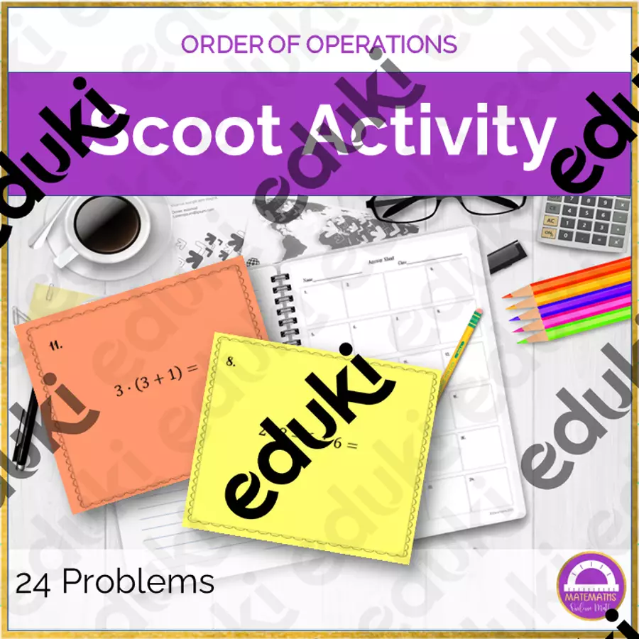 SCOOT espressioni matematiche TASK CARDS 🇬🇧 Esercizi - SCOOT espressioni matematiche TASK CARDS 🇬🇧 - Matemaths - Pagina di copertina