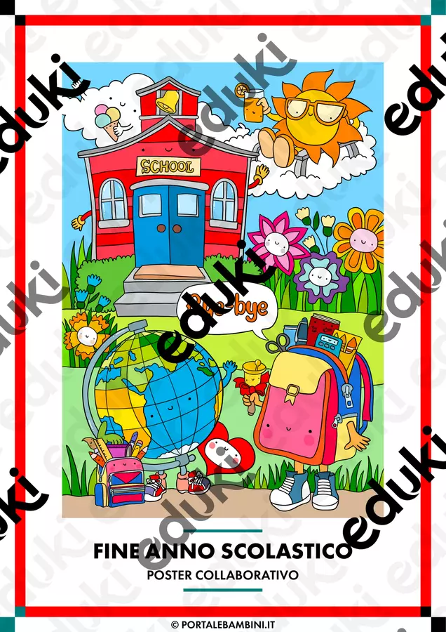 Fine anno scolastico - Poster collaborativo Poster - Fine anno scolastico - Poster collaborativo - Cuorfolletto Creative Shop - Pagina di copertina