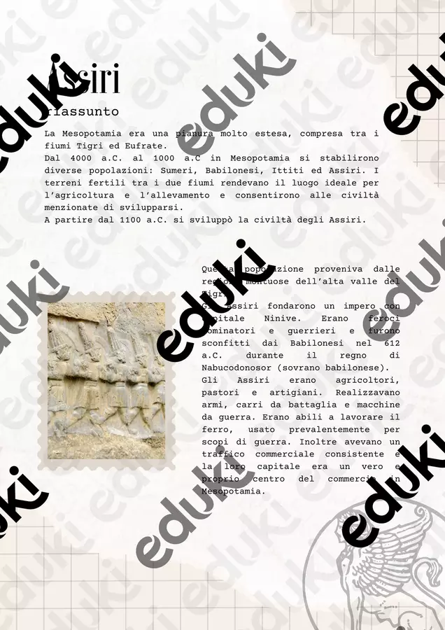 Riassunto Assiri PDF Materiale di supporto/inclusione - Riassunto Assiri PDF - MilleLibriPerBambini - Pagina di copertina