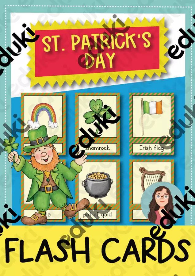 Saint Patrick's Day Flash Cards / Carte illustrate e con parole (Inglese) Flashcard - Saint Patrick's Day Flash Cards / Carte illustrate e con parole (Inglese) - Brighter Day Classroom - Pagina di copertina