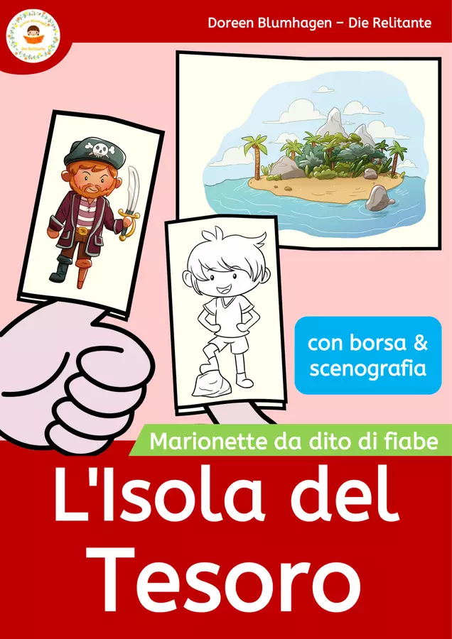 L'Isola del Tesoro - Pupazzi dito - Marionetta - Favola Materiale per pittura e bricolage - L'Isola del Tesoro - Pupazzi dito - Marionetta - Favola - DieRelitante - Pagina di copertina