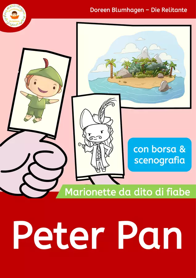 Peter Pan - Pupazzi dito - Marionetta - Favola Materiale per pittura e bricolage - Peter Pan - Pupazzi dito - Marionetta - Favola - DieRelitante - Pagina di copertina