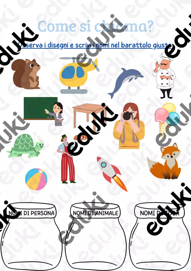 Nomi comuni ... Come si chiamano tutte le cose che vedi? Esercizi - Nomi comuni ... Come si chiamano tutte le cose che vedi? - (Ri)crea - Pagina di copertina