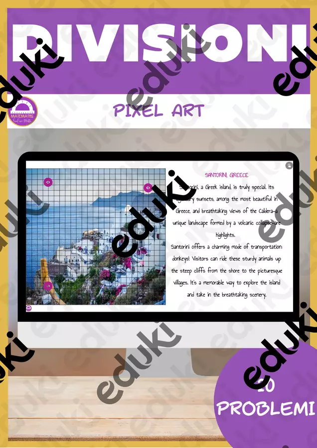 Divisioni Pixel Art 🇬🇧 Esercizi - Divisioni Pixel Art 🇬🇧 - Matemaths - Pagina di copertina