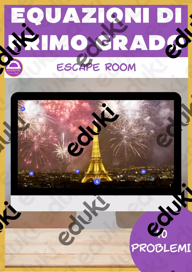Equazioni di primo grado | Capodanno intorno al mondo 🇬🇧 Esercizi - Equazioni di primo grado | Capodanno intorno al mondo 🇬🇧 - Matemaths - Pagina di copertina