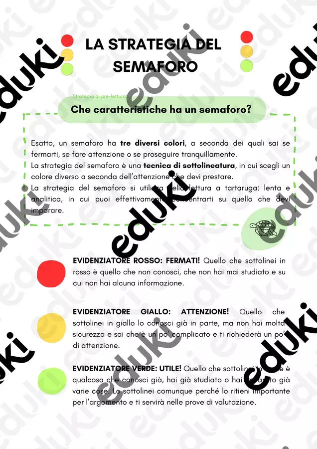 LA STRATEGIA DEL SEMAFORO Materiale di supporto/inclusione - LA STRATEGIA DEL SEMAFORO - Veronica_mzc - Pagina di copertina