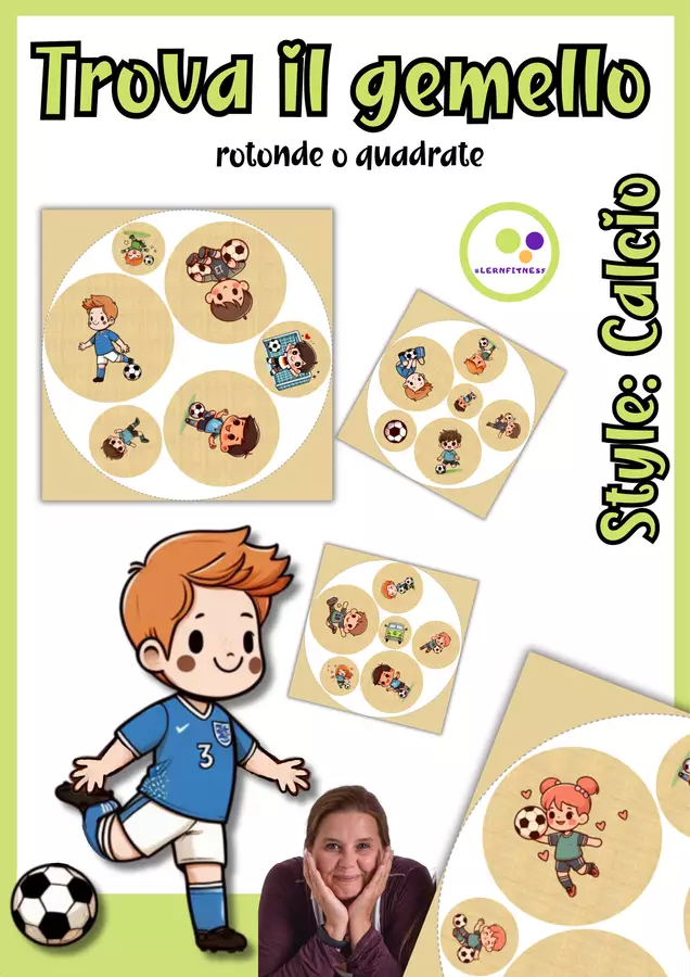 Freebie: Calcio | Trova il gemello | Gioco gratis Flashcard - Freebie: Calcio | Trova il gemello | Gioco gratis - Lernfitness - Pagina di copertina
