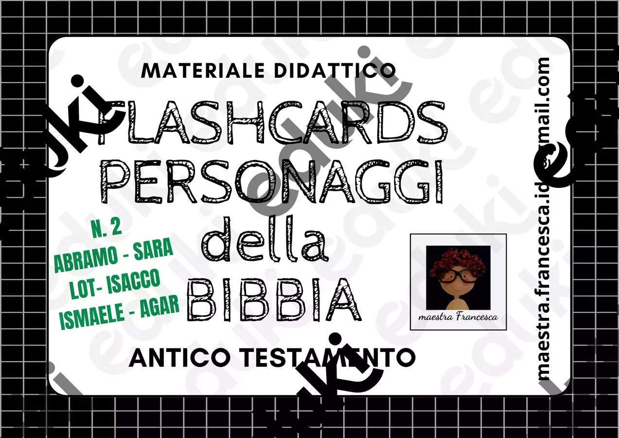 N.2 FLASHCARDS PERSONAGGI DELLA BIBBIA Flashcard - N.2 FLASHCARDS PERSONAGGI DELLA BIBBIA - maestra Francesca IDR - Pagina di copertina