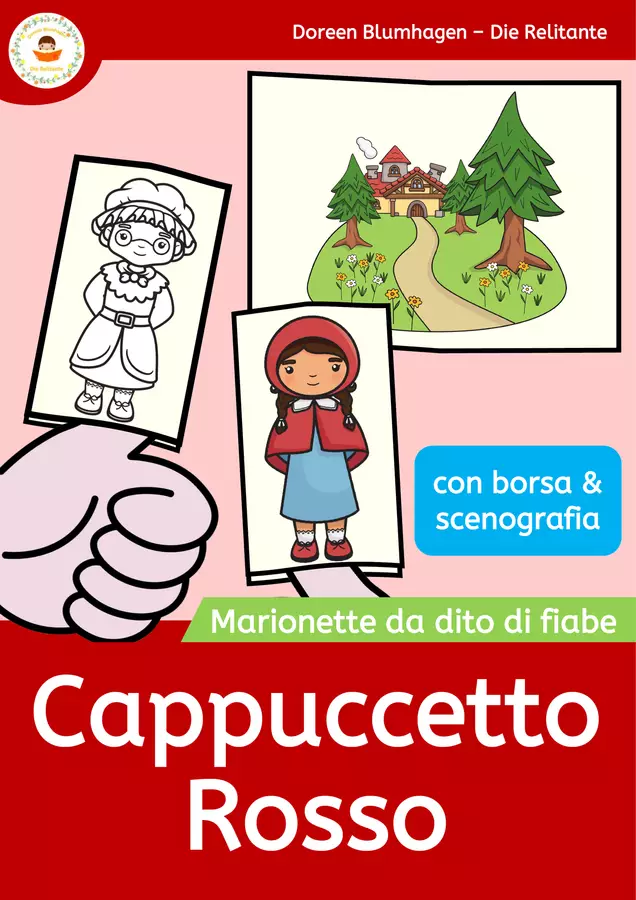 Cappuccetto Rosso - Marionette a Dito - Favola Materiale per pittura e bricolage - Cappuccetto Rosso - Marionette a Dito - Favola - DieRelitante - Pagina di copertina