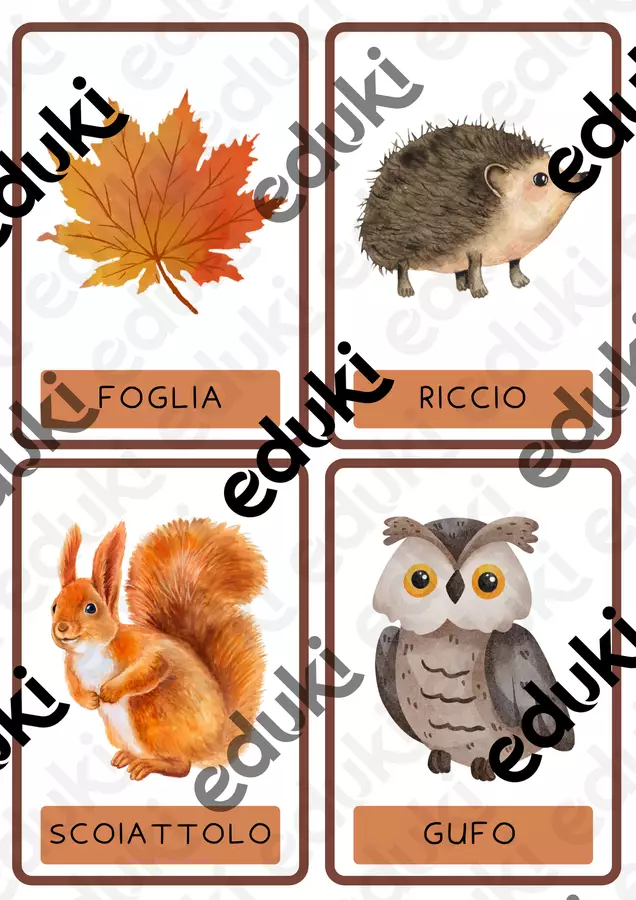 Flashcards e attività a tema autunnale Esperimenti - Flashcards e attività a tema autunnale - Maestra Ivana - Pagina di copertina