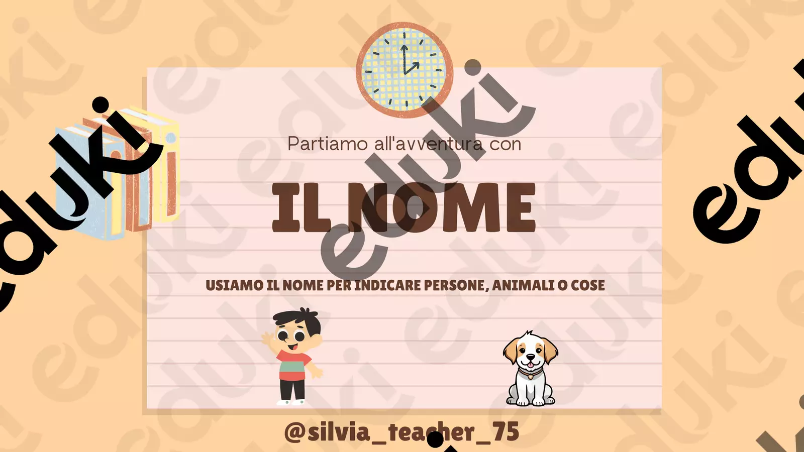 Analisi grammaticale: il nome. Materiale di supporto/inclusione - Analisi grammaticale: il nome. - silvia_teacher_75 - Pagina di copertina