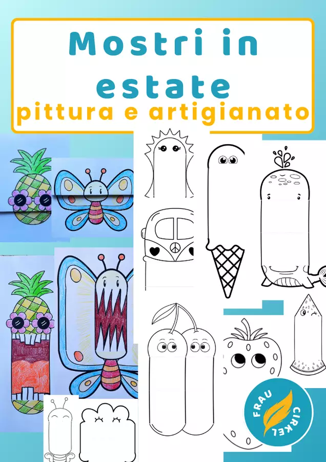 Mostri in estate pittura e artigianato Materiale per pittura e bricolage - Mostri in estate pittura e artigianato - Frau Cirkel - Pagina di copertina