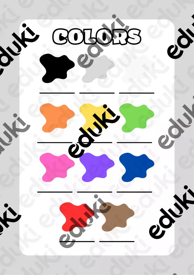 Scheda didattica sui colori in inglese Esercizi - Scheda didattica sui colori in inglese - MilleLibriPerBambini - Pagina di copertina