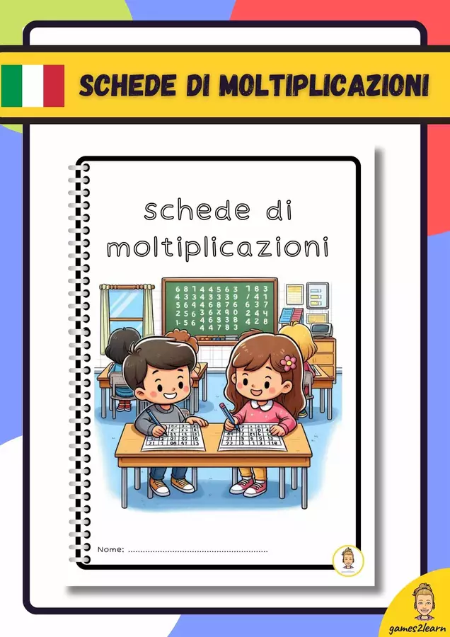 Schede di moltiplicazioni Esercizi - Schede di moltiplicazioni - games2learn - Materiali e giochi per l'autunno, Halloween e Natale - Pagina di copertina