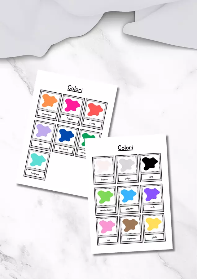 Flashcards colori in italiano Flashcard - Flashcards colori in italiano - MilleLibriPerBambini - Pagina di copertina