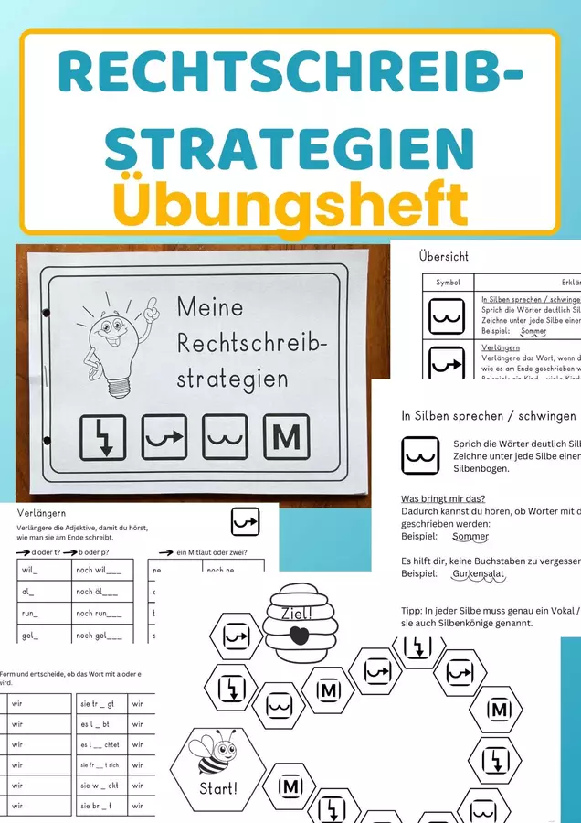 Tedesco Ortografia / Rechtschreibstrategien Übungsheft Esercizi - Tedesco Ortografia / Rechtschreibstrategien Übungsheft - Frau Cirkel - Pagina di copertina