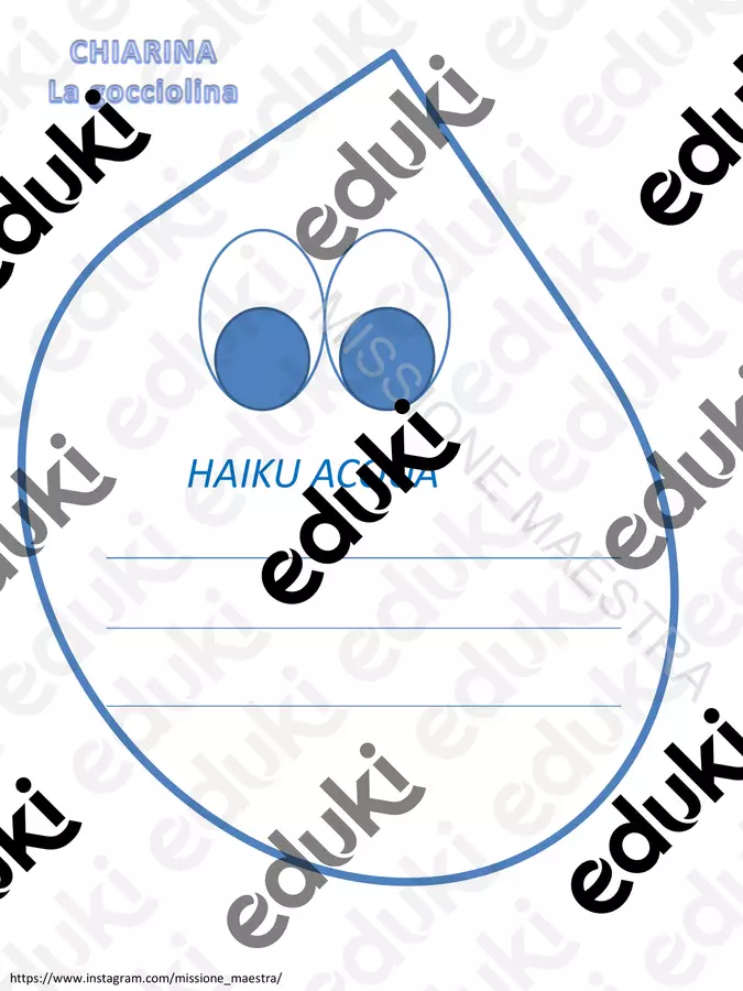 HAIKU ACQUA Materiale di supporto/inclusione - HAIKU ACQUA - missione_maestra - Pagina di copertina
