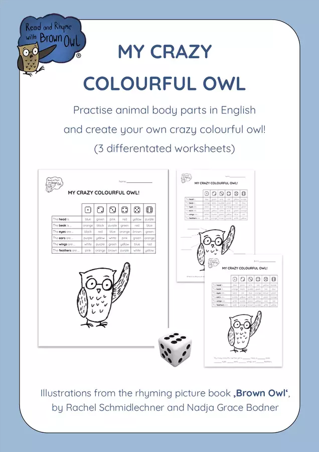 Brown Owl - My Crazy Colourful Owl Esercizi - Brown Owl - My Crazy Colourful Owl - Read and Rhyme with Brown Owl - Pagina di copertina