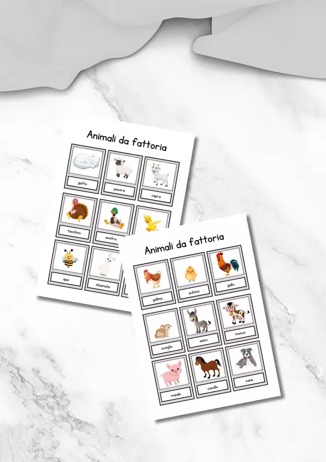 Flashcards animali della fattoria Flashcard - Flashcards animali della fattoria - MilleLibriPerBambini - Pagina di copertina