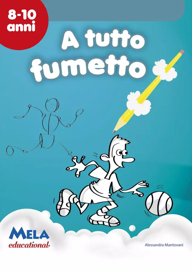 A TUTTO FUMETTO libro Materiale per pittura e bricolage - A TUTTO FUMETTO libro - Mela educational - Pagina di copertina