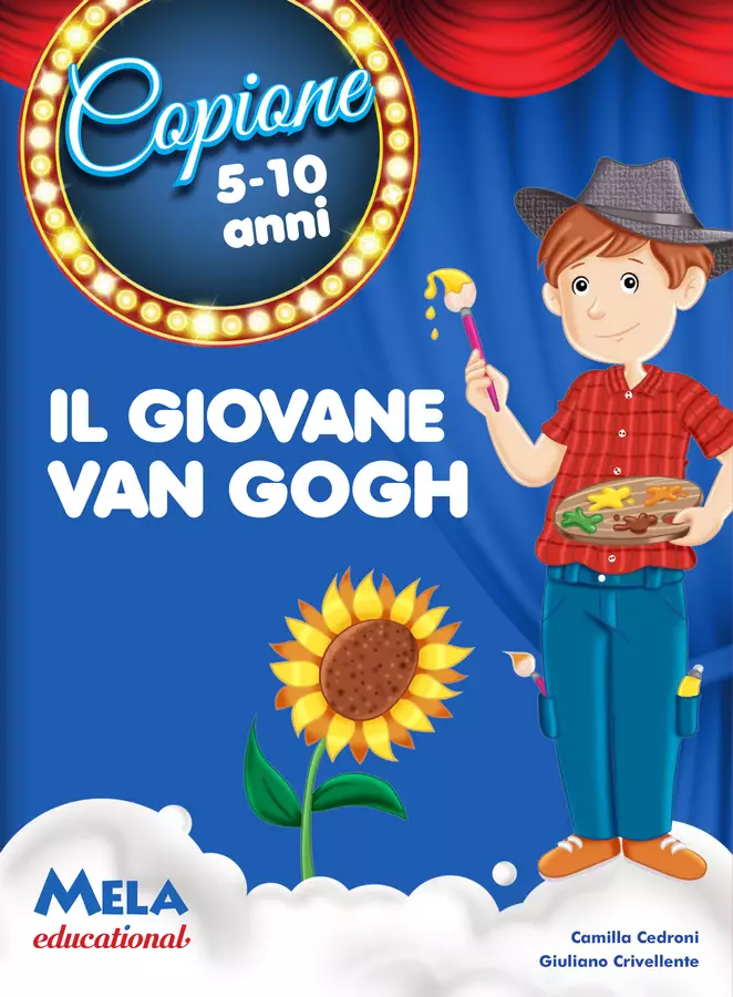 IL GIOVANE VAN GOGH libro con canzoni Opere didattiche / Libri di testo - IL GIOVANE VAN GOGH libro con canzoni - Mela educational - Pagina di copertina