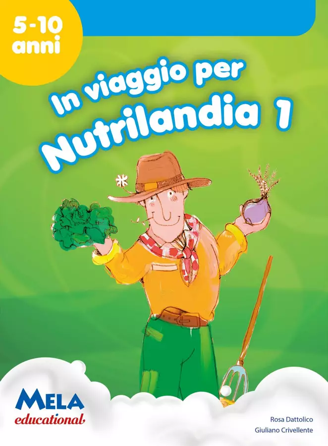 IN VIAGGIO PER NUTRILANDIA libro con canzoni Schede informative - IN VIAGGIO PER NUTRILANDIA libro con canzoni - Mela educational - Pagina di copertina