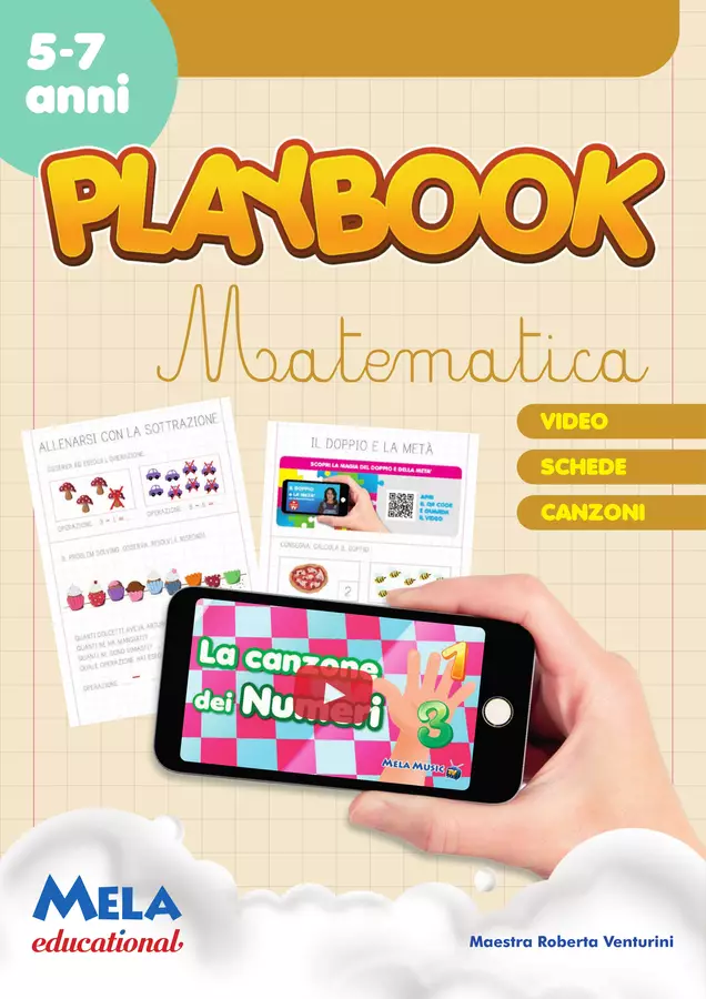 PLAYBOOK MATEMATICA libro con canzoni Esercizi - PLAYBOOK MATEMATICA libro con canzoni - Mela educational - Pagina di copertina