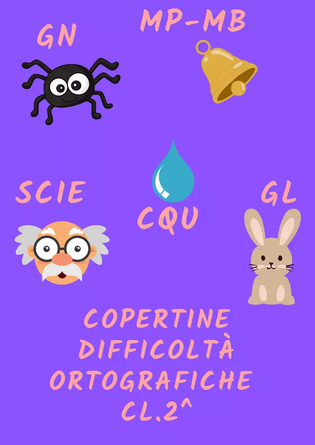 Copertine Difficoltà Ortografiche Esercizi - Copertine Difficoltà Ortografiche - Paroladimae - Pagina di copertina