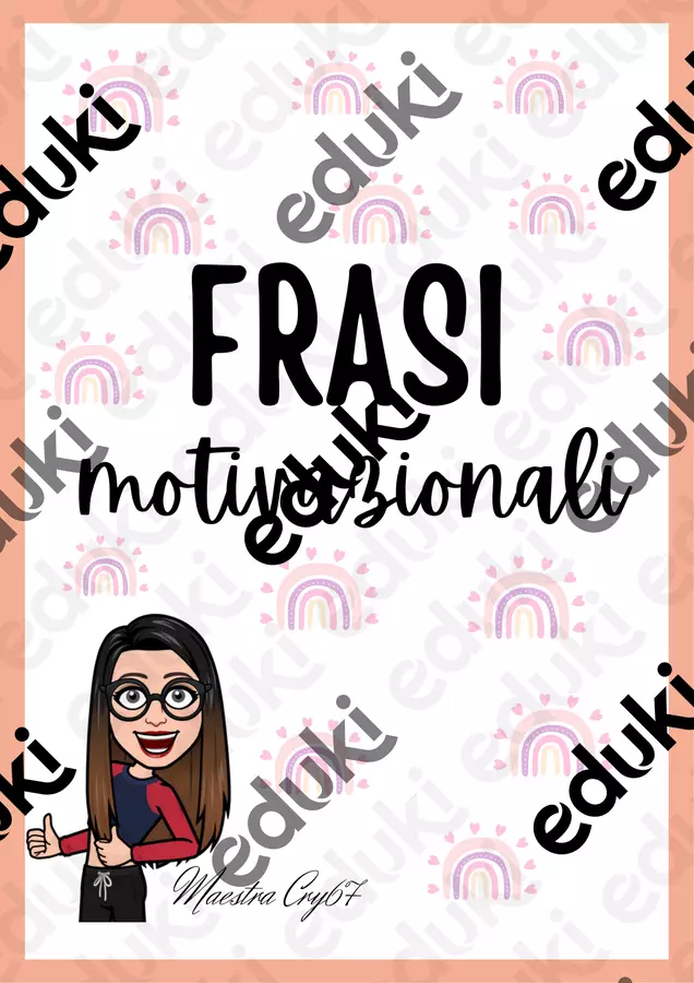 Frasi motivazionali Altro tipo di materiale - Frasi motivazionali - maestra Cry67 - Pagina di copertina