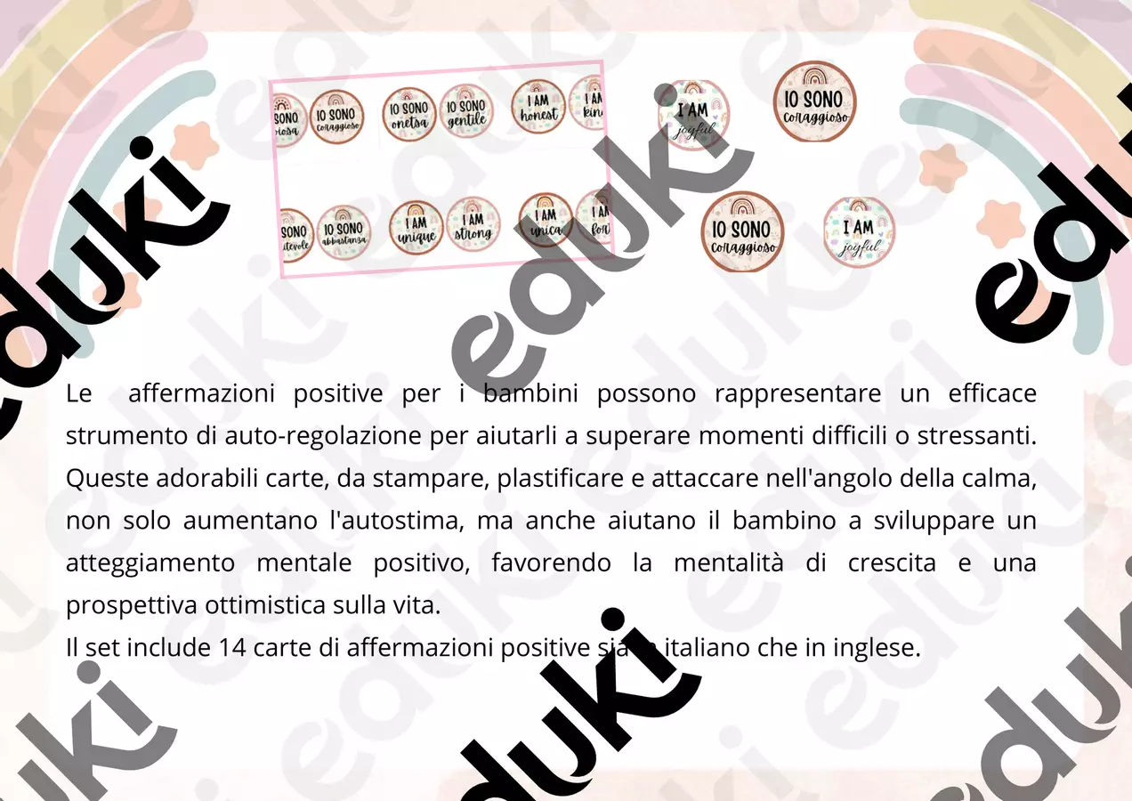 CARTE di affermazione positiva Altro tipo di materiale - CARTE di affermazione positiva - maestra Cry67 - Pagina di copertina