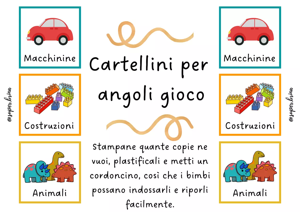 Cartellini per angoli gioco Flashcard - Cartellini per angoli gioco - super.brina - Pagina di copertina
