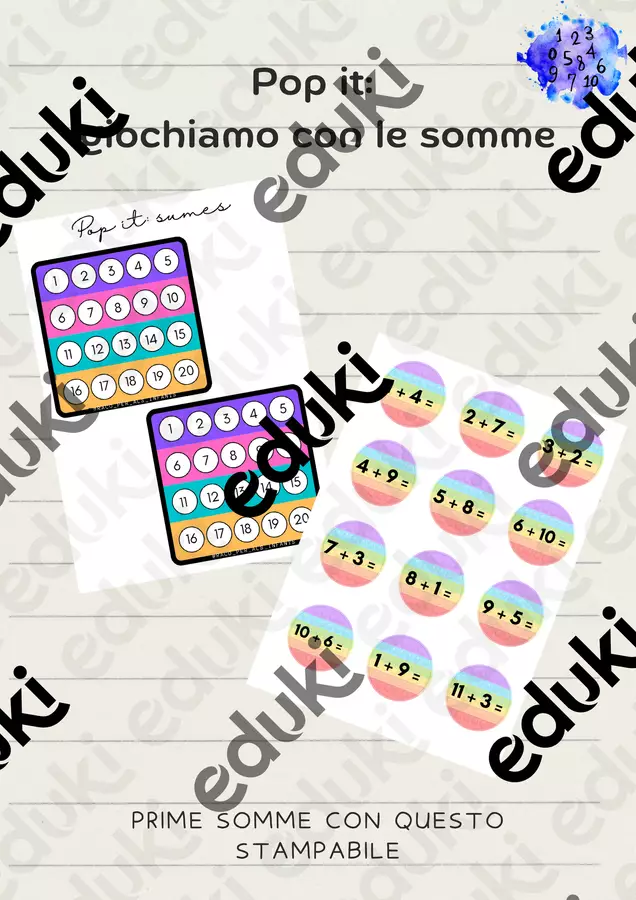 Cominciamo con il gioco delle somme Esercizi - Cominciamo con il gioco delle somme - RACO_PER_ALS_INFANTS - Pagina di copertina
