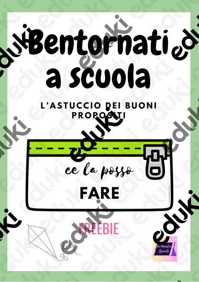 L' Astuccio dei buoni propositi (CE LA POSSO FARE) Altro tipo di materiale - L' Astuccio dei buoni propositi (CE LA POSSO FARE) - La Maestra Speciale - Pagina di copertina