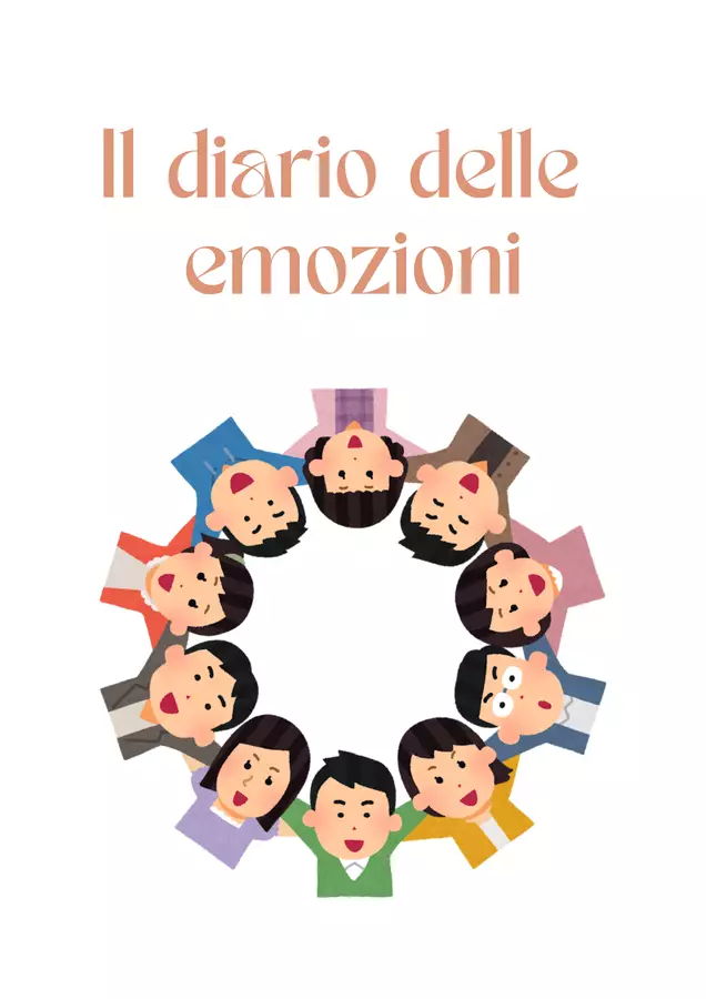 Diario delle emozioni: un file per adulti e uno per bambini Altro tipo di materiale - Diario delle emozioni: un file per adulti e uno per bambini - Dott.ssamartinaporchedda - Pagina di copertina