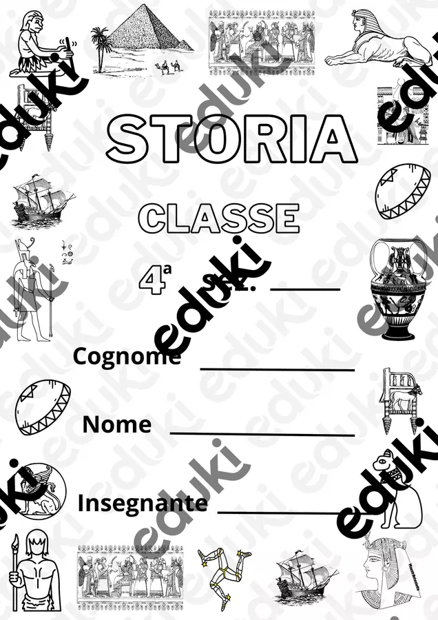 Copertine di Storia classe 4 Altro tipo di materiale - Copertine di Storia classe 4 - MaestrAntonietta - Pagina di copertina