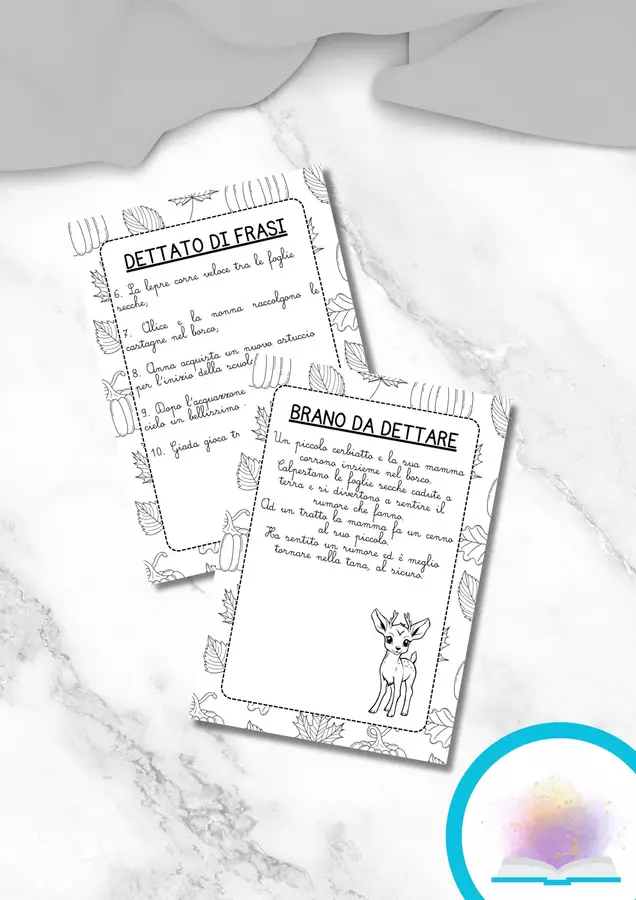 Dettati autunno scuola primaria Schede informative - Dettati autunno scuola primaria - MilleLibriPerBambini - Pagina di copertina