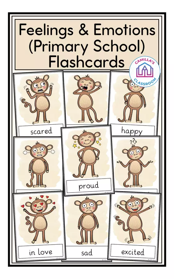Feelings & Emotions - Flashcards Flashcard - Feelings & Emotions - Flashcards - Camilla's Classroom - Pagina di copertina