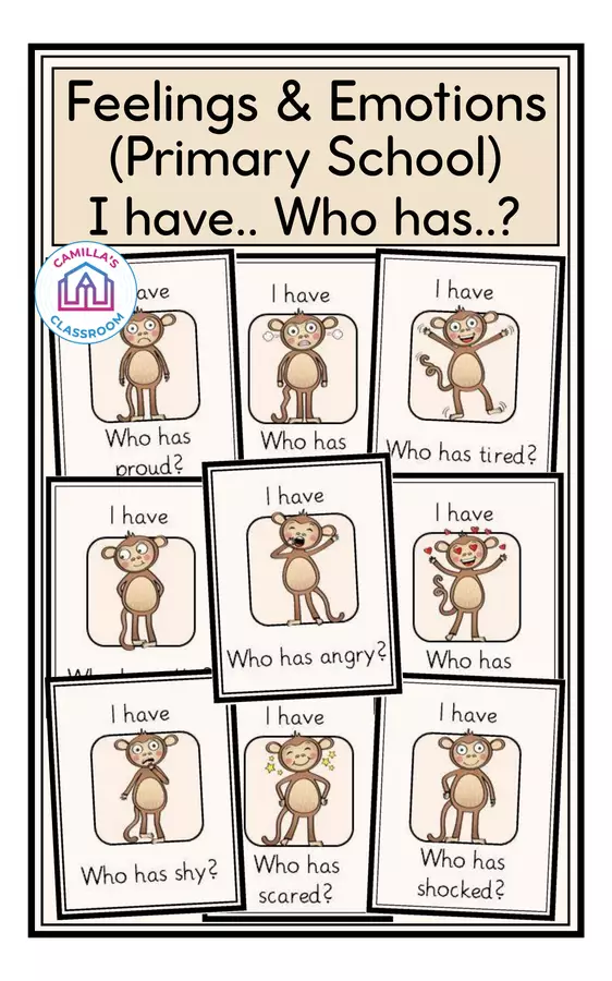 Feelings & Emotions - I have.. Who has...? Game Giochi - Feelings & Emotions - I have.. Who has...? Game - Camilla's Classroom - Pagina di copertina