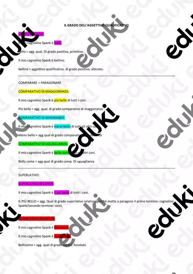 Gli aggettivi qualificativi_scuola Esercizi - Gli aggettivi qualificativi_scuola - La_prof_lettrice - Pagina di copertina