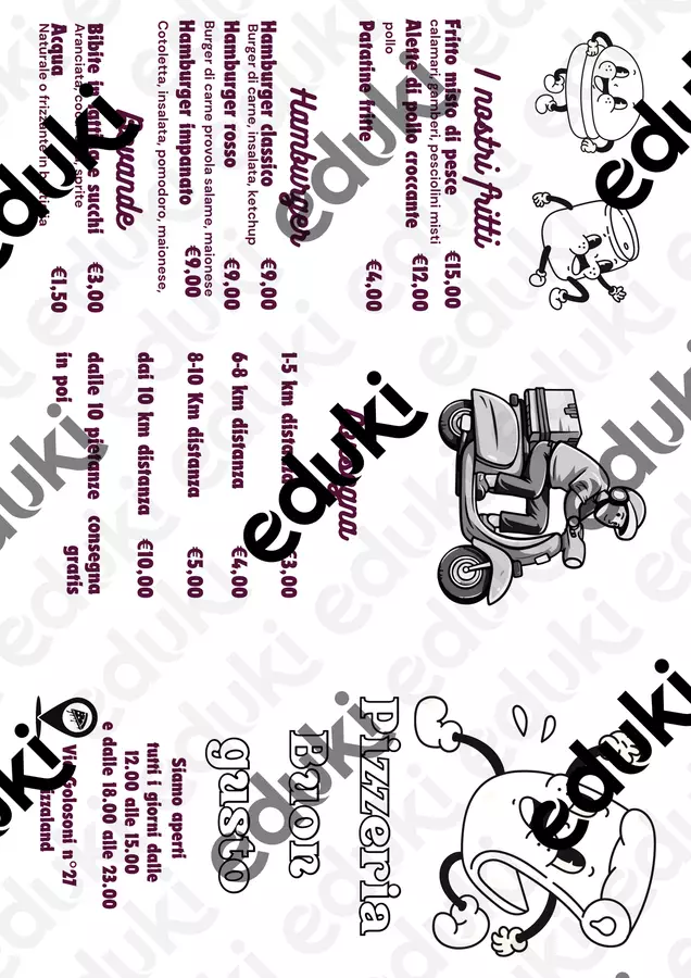 Attività matematiche con la brochure in pdf di una pizzeria! Esercizi - Attività matematiche con la brochure in pdf di una pizzeria! - Maestra Maldestra - Pagina di copertina